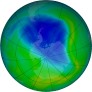 Antarctic ozone map for 2022-11-28
